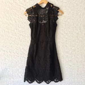 Love, Fire Black Lace Dress